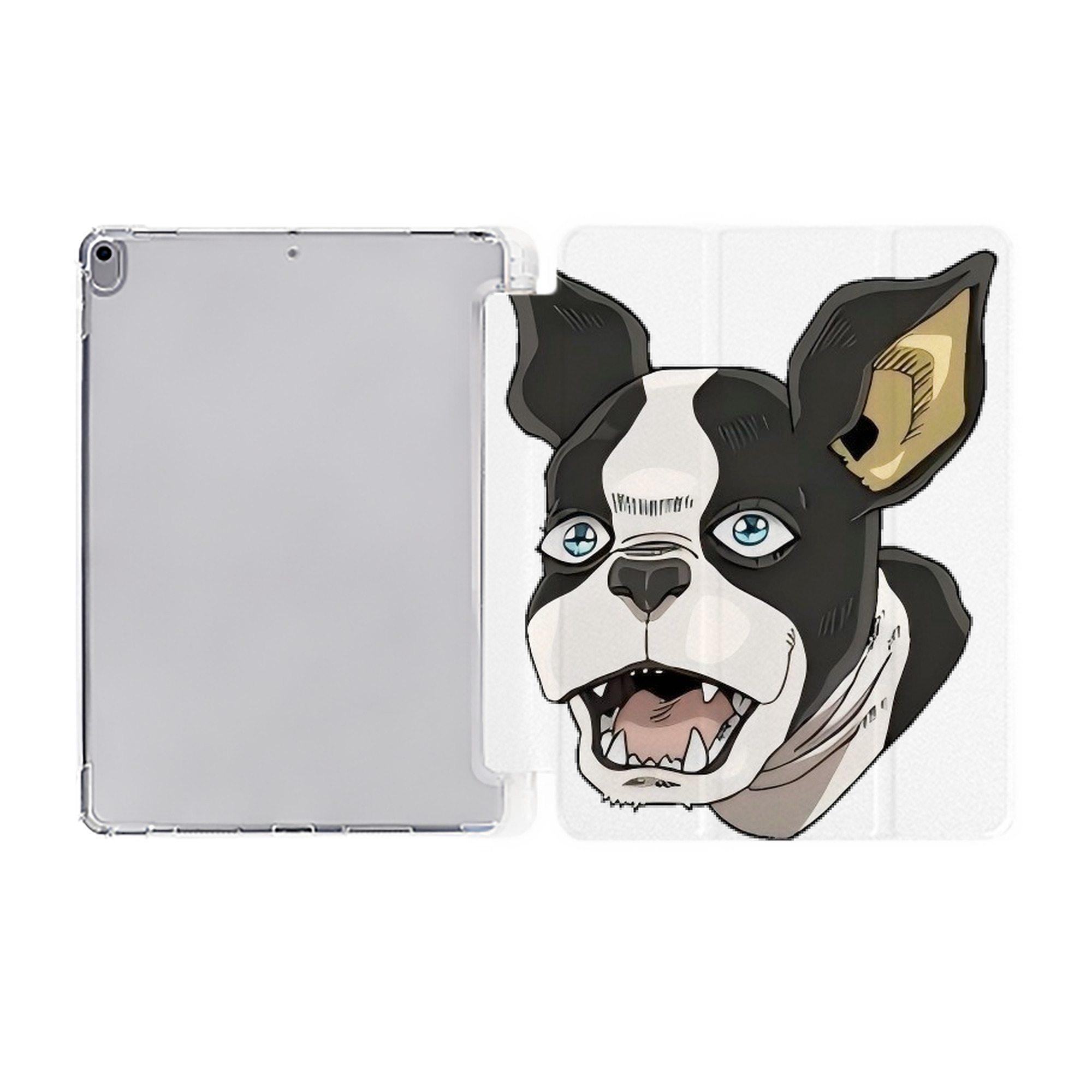 （画像用） ジョジョの奇妙な冒険 イギー JoJo's Bizarre Adventure Iggy IPad ケース ペン収納付き 三つ折りスタンド PUレザー×シリコン 対応機種9.5/10.5/10.9インチ